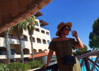 Ірина Дубцова показала свої довгі ноги.