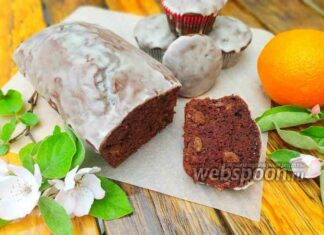 Шоколадні кекси з апельсиновою глазур’ю